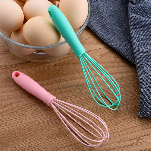 6-inch stainless steel silicone egg beater mini egg beater colorful egg beater mixer mini baking tools