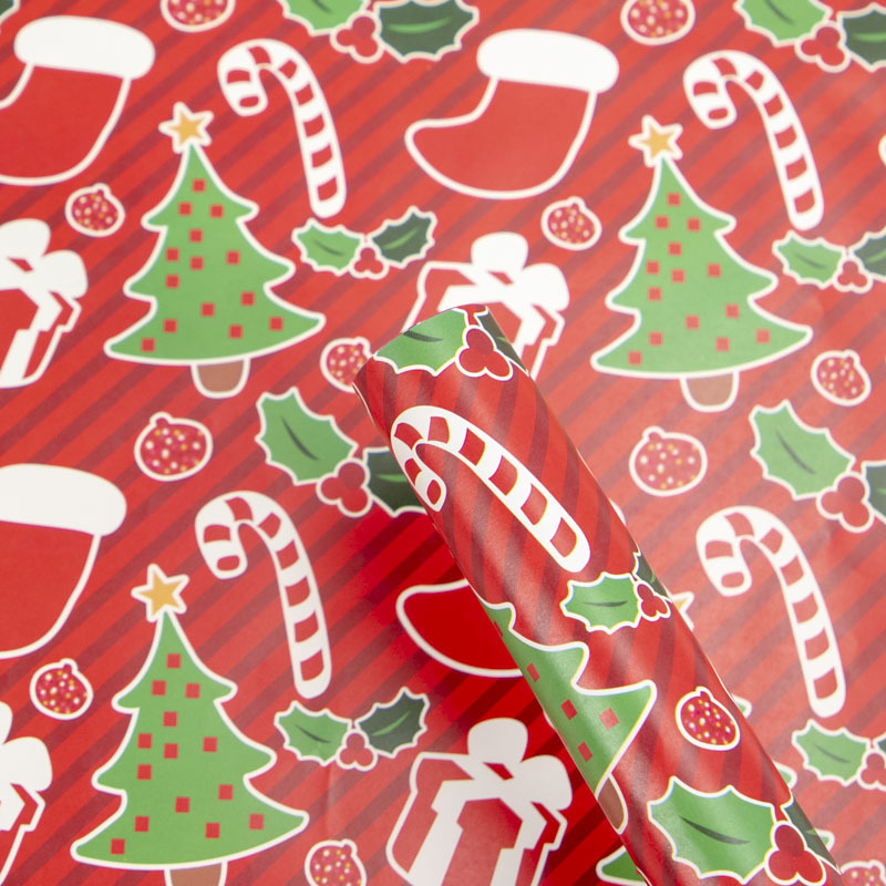 Papel para Envolver Regalos de Navidad de 80g de Papel Impreso, Decorativo para Decoración Navideña y Manualidades DIY