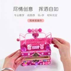 Angel Rainbow Candy Box DIY Collage Toy Wooden Storage Box Children's Smart Craft Material Pack