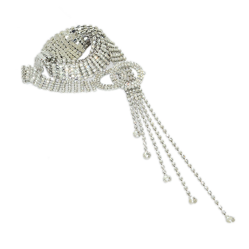 Transfronterizo nuevo diamante Cinturón de las mujeres elegantes de las mujeres europeas y americanas completo rhinestone borla cadena de la cintura decorativa en stock al por mayor