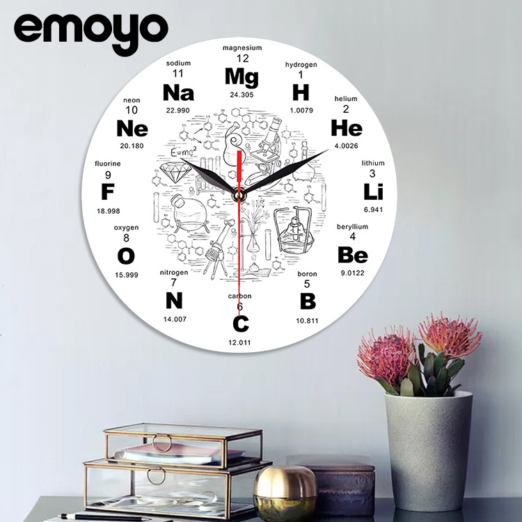 Reloj de pared mudo acrílico creativo decorativo reloj de cuarzo salón dormitorio Digital Ciencia reloj moderno 12 pulgadas