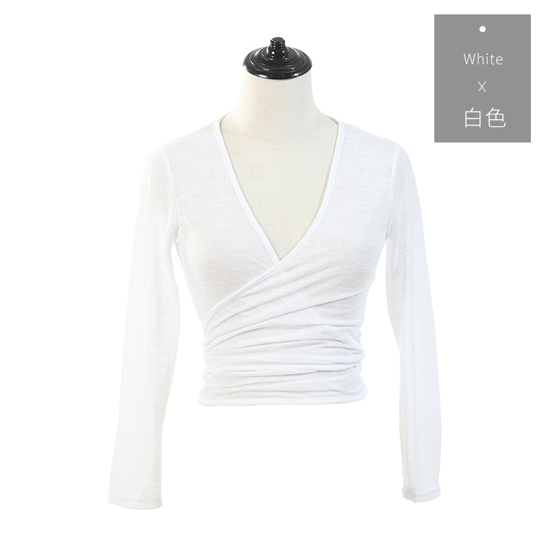 Ropa de práctica de ballet ropa de cuerpo Ropa de baile con cordones profesor pequeño chal abrigo moderno clásico danza cuerpo rima ropa de gasa
