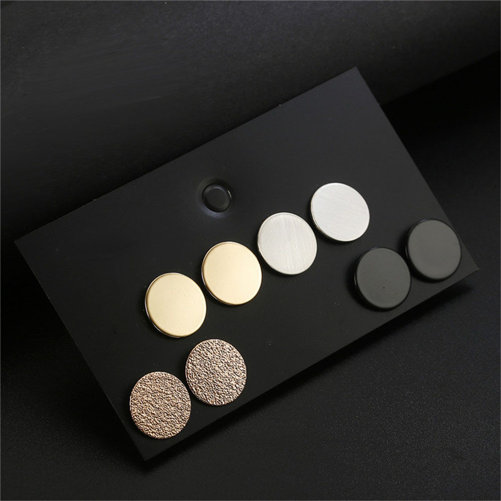 Fashion Alloy Stud Earrings  Retro Disc Combination Earrings Suit  Wholesale Nihaojewelry display picture 9