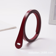 牛皮裝飾打結大衣腰帶女細韓版可調節西裝連裙子牛皮皮帶廠家