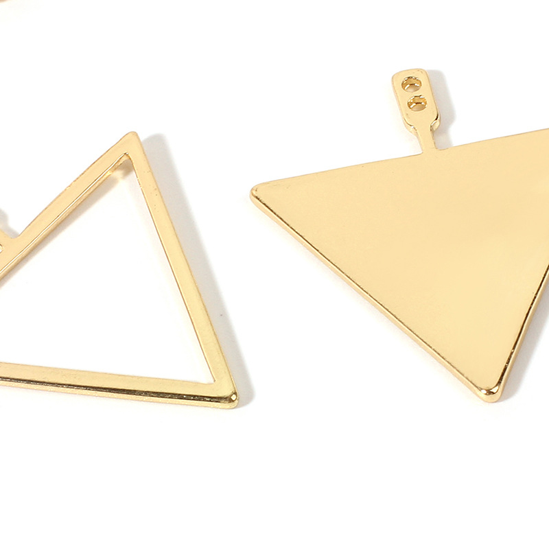 Housewarming, Anniversary, Business, Wedding, Travel, Birthday, Festival Occasion Alloy Material Wholesale Fashion Asymmetric Triangle Earrings
