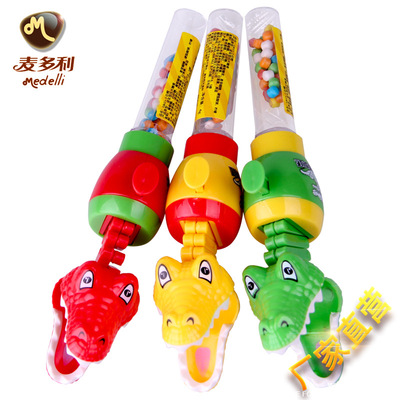【麦多利】厂家直销 好吃好玩的儿童玩具零食鳄鱼钳 4克*12支*6盒|ms