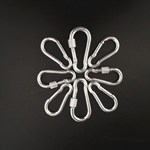 Factory Wholesale Zinc Plated Safety Buckle Climbing Buckle Spring Clip Fast Connection Ring Solid Quality Rigging Hardware