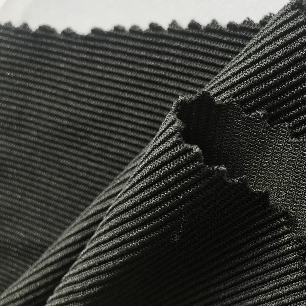 针织染色楼梯布 全涤四面弹 弹力骑行服面料瑜伽内搭汗布