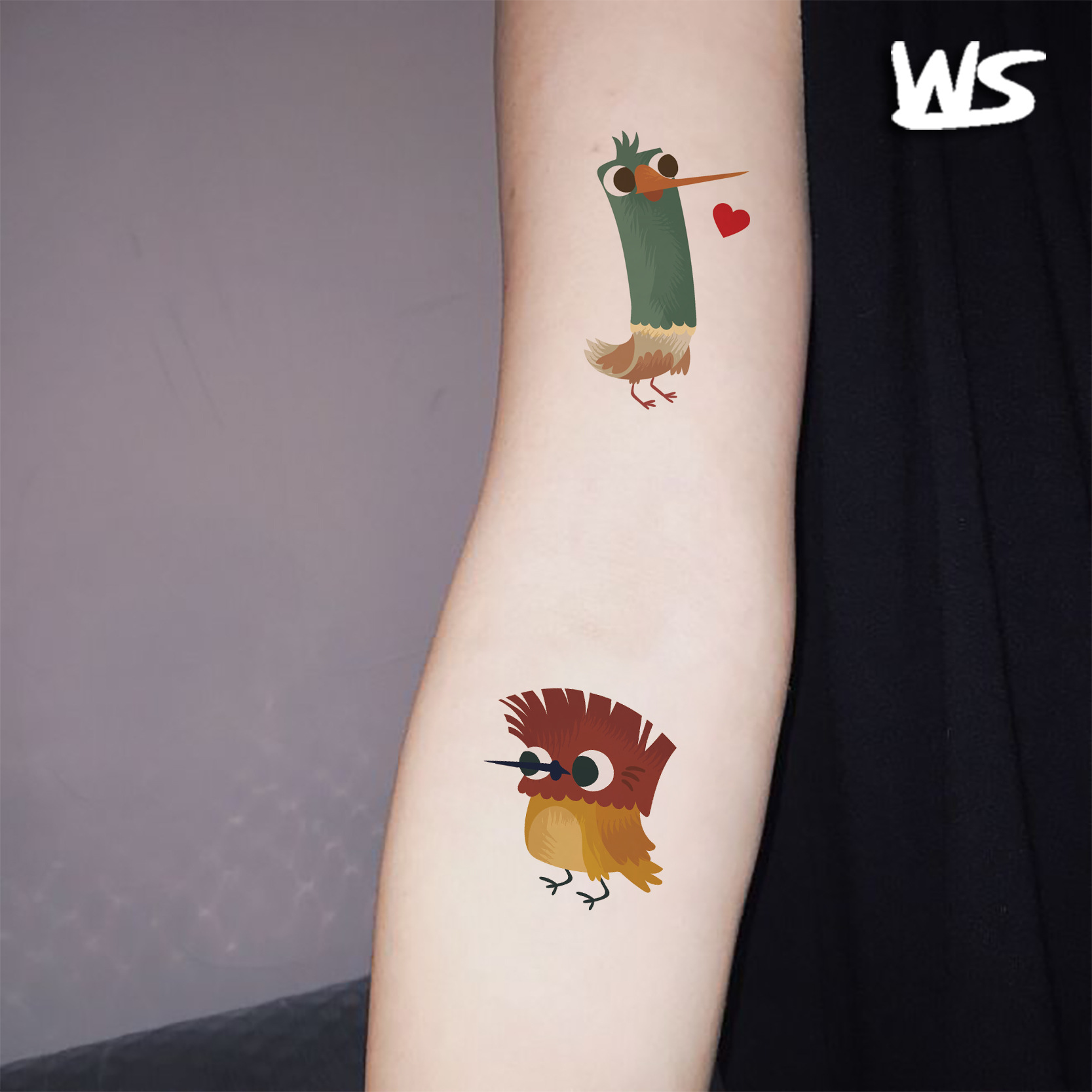 Tatuajes Temporales Infantiles de Pájaros de Papel para Niños image 4