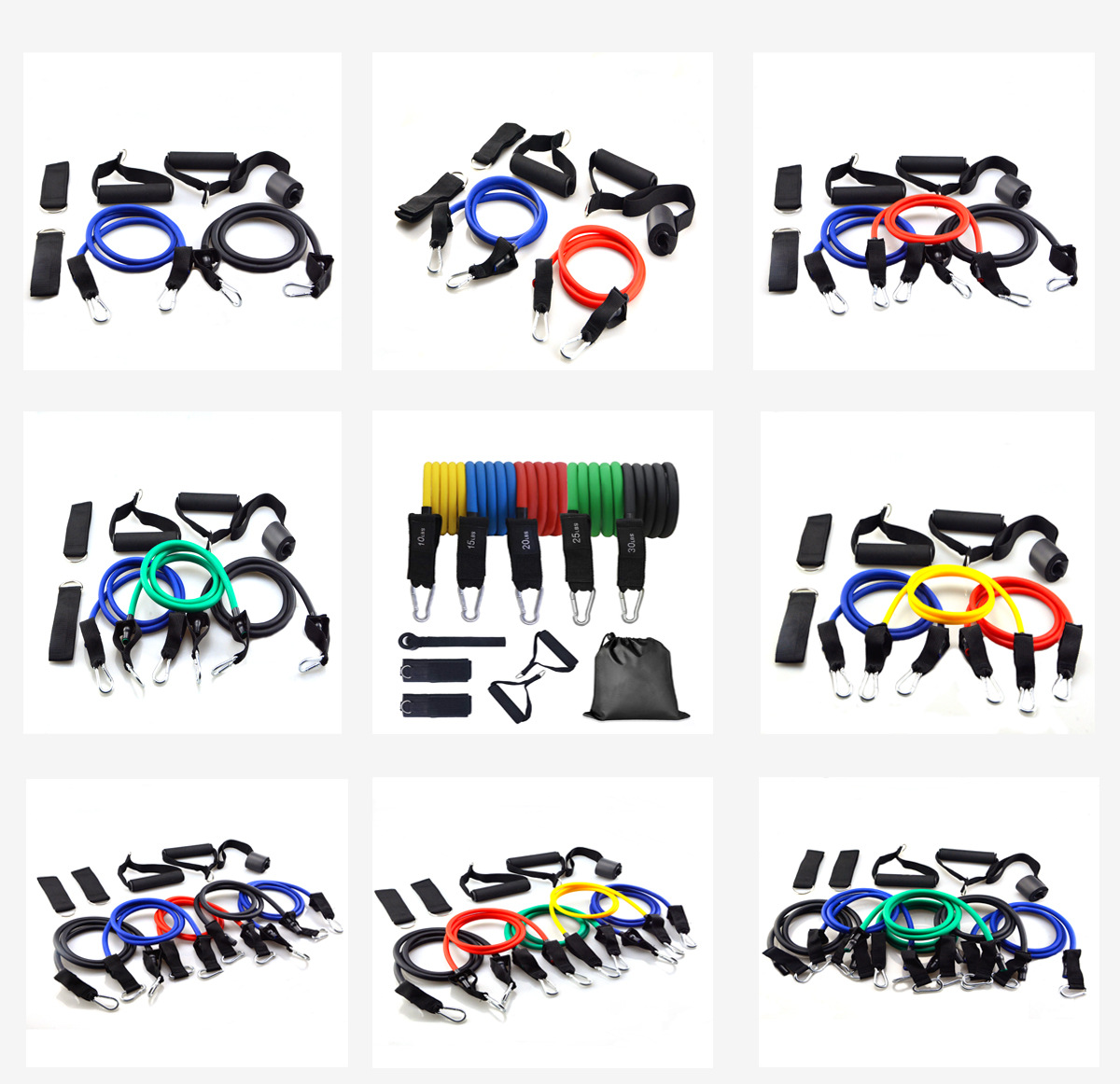 拉力器自由组合套装