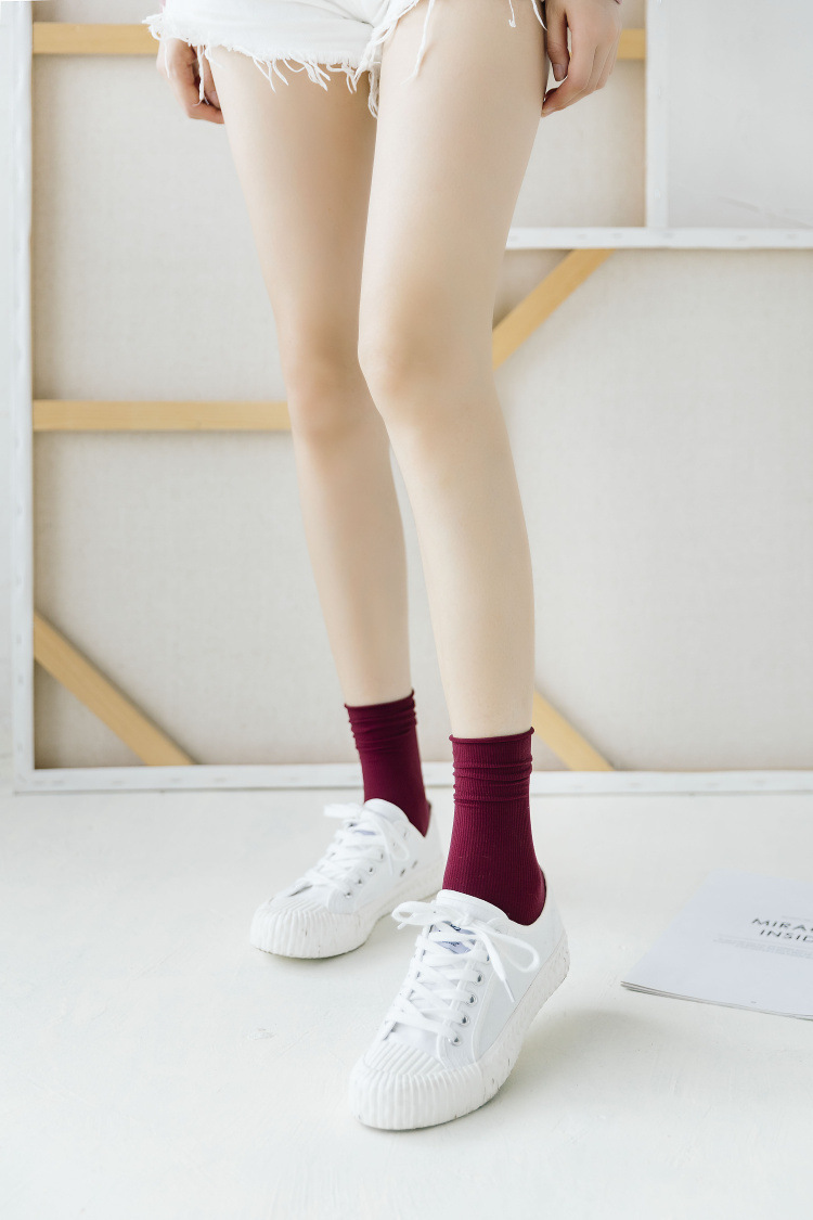 color velvet elastic tube socks  NSFN40125