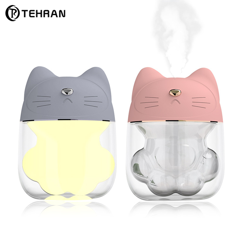 创意新款猫爪杯加湿器 萌宠usb夜灯纳米喷雾补水仪家用办公香薰机|ms