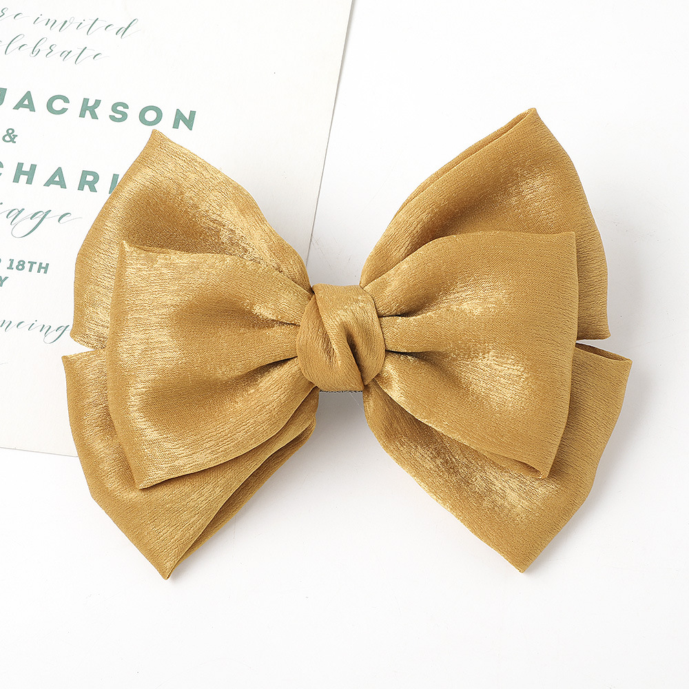 New Tencel Velvet Bow Hair Clip Fashion Korean Hairpin Cheap Spring Clip display picture 3