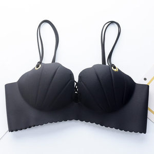 新款美背无痕内衣女小胸调整型聚拢厚无钢圈上托性感惑文胸套装