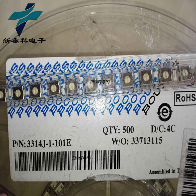 贴片精密微调电位器 3314J-1-101E 100R 100欧 5x4.5mm
