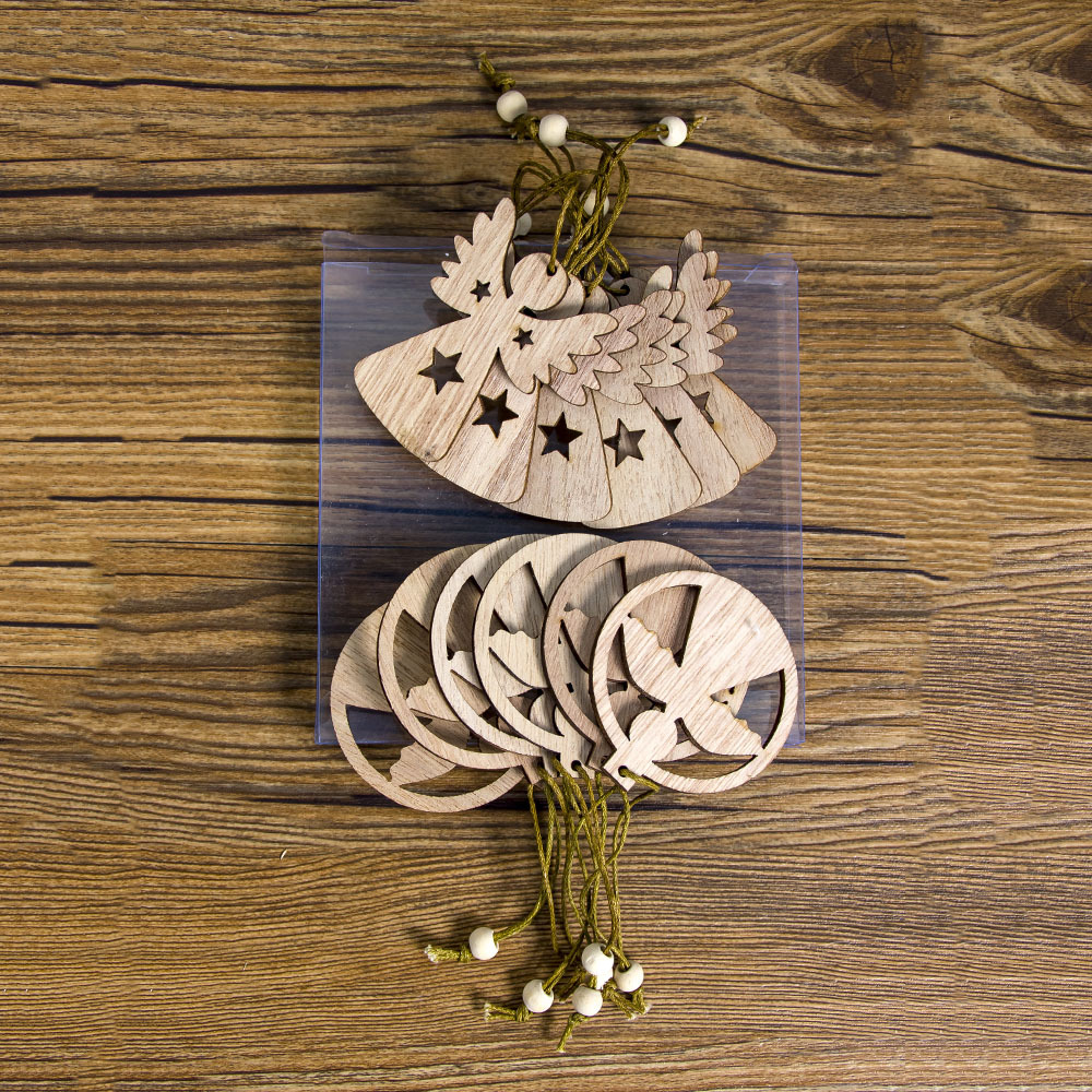 20g Weight Hanging Ornaments Event & Party Supplies Party Occasion Wood Material Christmas Festival Christmas Wood Party Hanging Ornaments 4