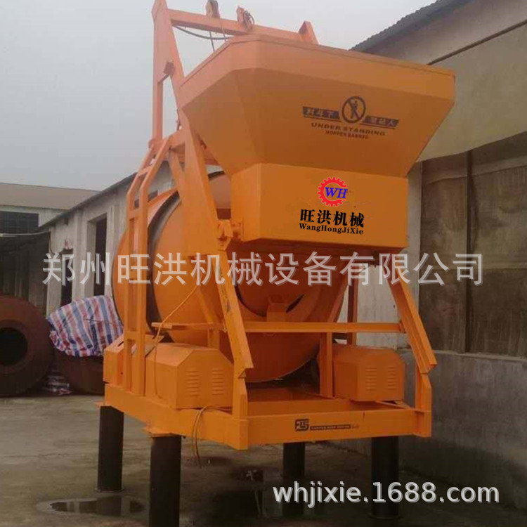 柴油动力滚筒混凝土搅拌机 自动上料滚筒搅拌机 摩擦式滚筒搅拌机