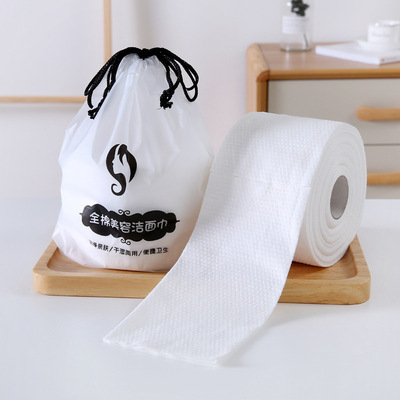 壹次性純棉潔面巾珍珠紋水刺無紡布美容巾幹濕兩用批發壹件代發