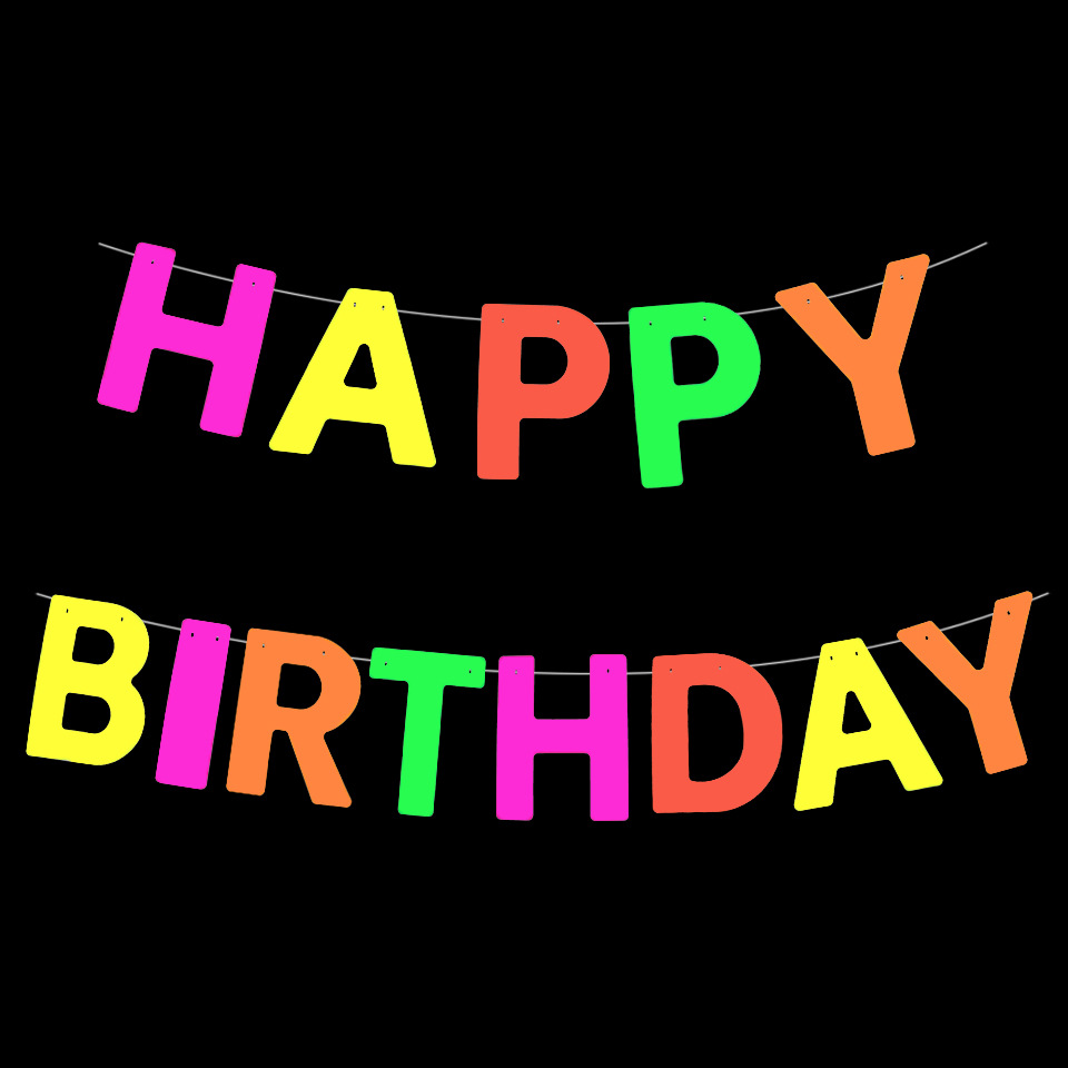 Cross -border Happy Birthday Alphabet Fluorescence Play Born…