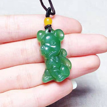 卡通版和田玉碧玉十二生肖吊坠和田碧玉十二属相本命年吊坠