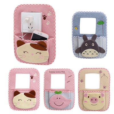 開關開關布藝棉麻帶兜客廳貼牆貼保護套 創意臥室客廳套保護套