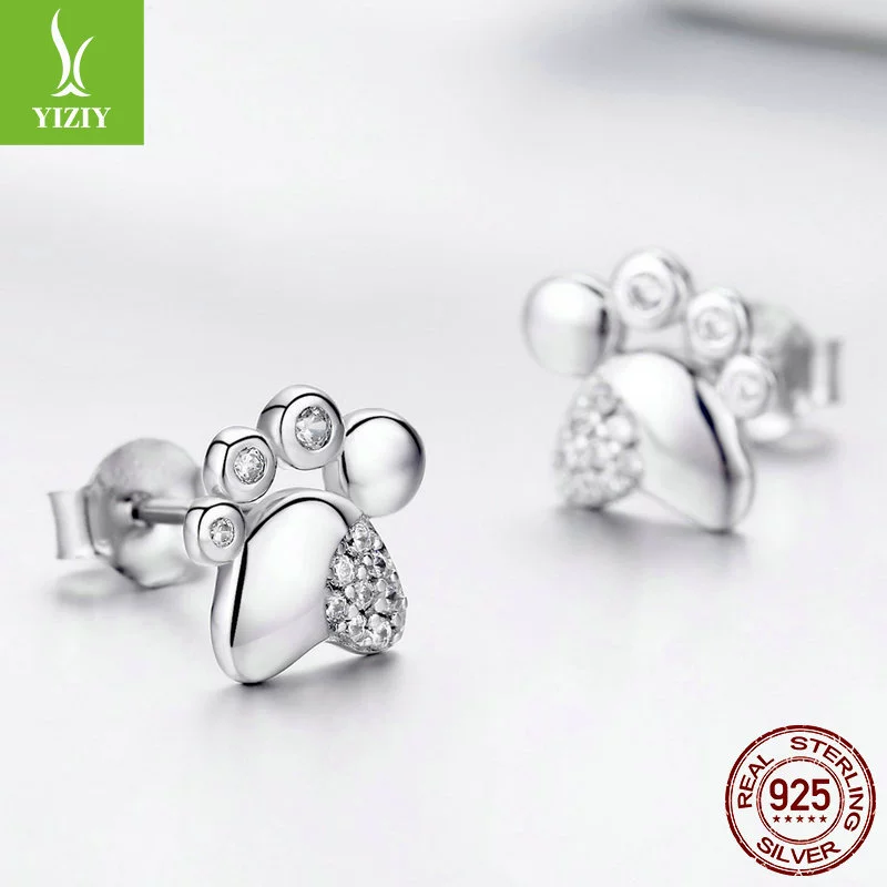 Print hands and feet, творческие милые сережки, новая коллекция, образец серебра 925