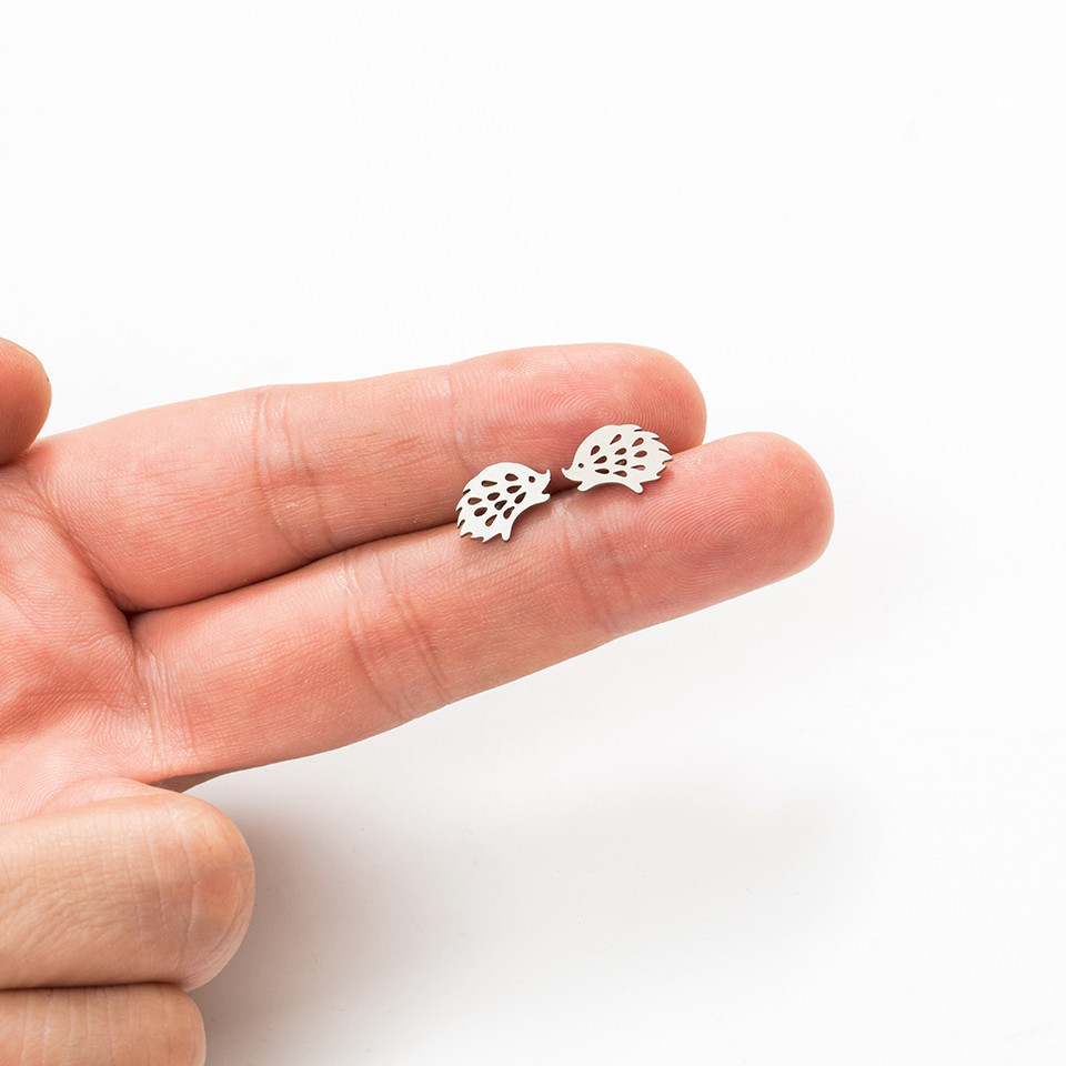 Simple Hedgehog Alloy Earrings Wholesale