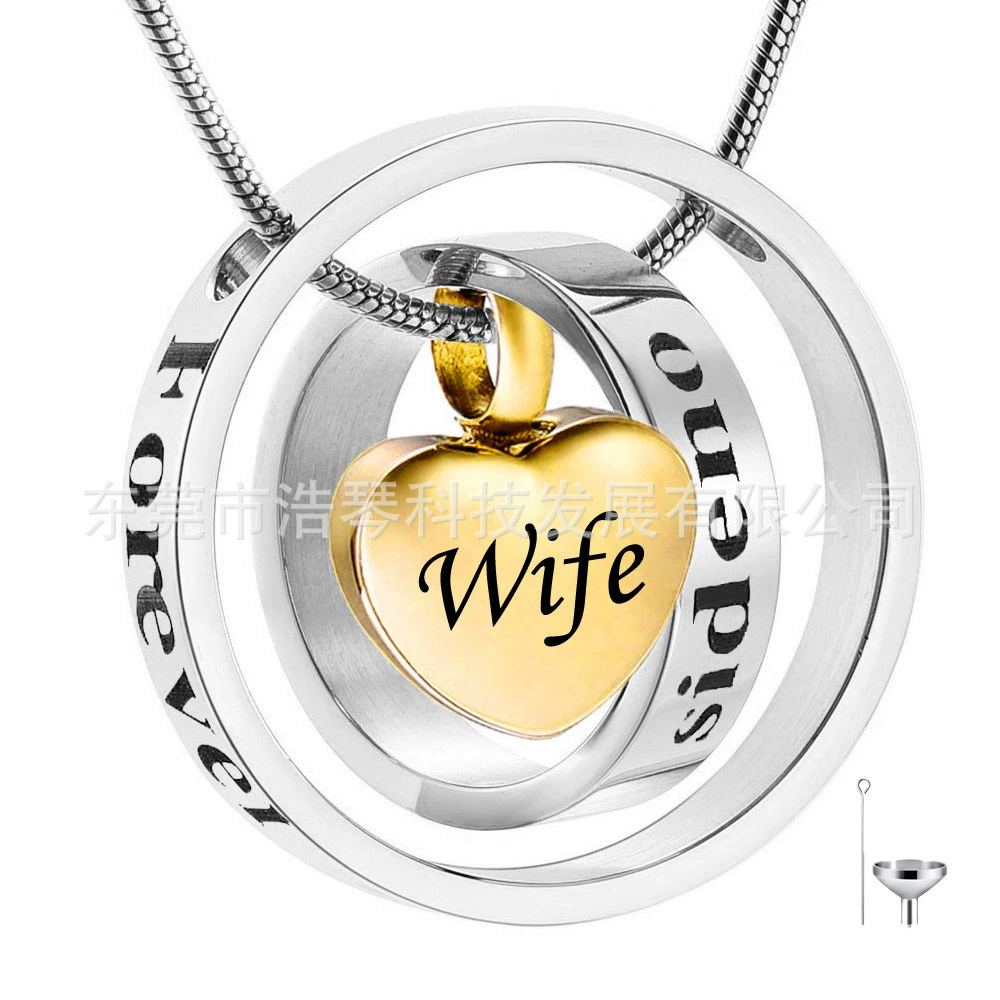 Трансграничные поставки памятные родственники пепел ожерелье Золотое сердце шкатулка кольцо кулон флакон духов аксессуары