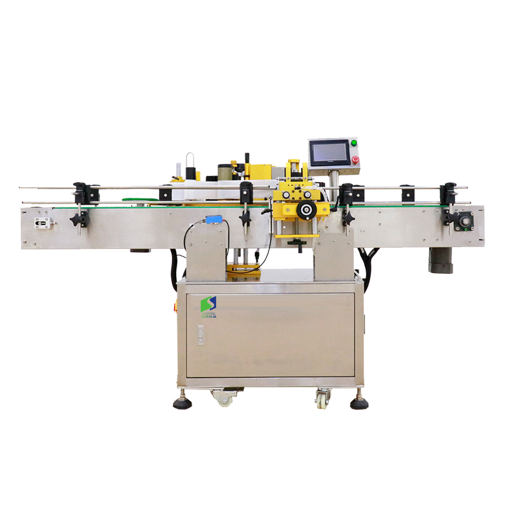 全自动贴标机自动双面半自动圆瓶贴标机平面菱形贴标机