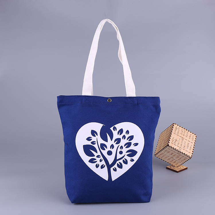 印花广告手提帆布袋 超市购物袋包装 热转印爱心帆布袋定做