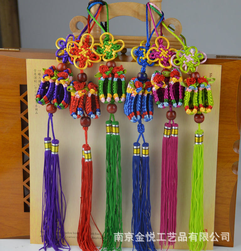 平安鞋 中国结 中国特色小礼品吉祥小挂件 中国特色礼物送老外