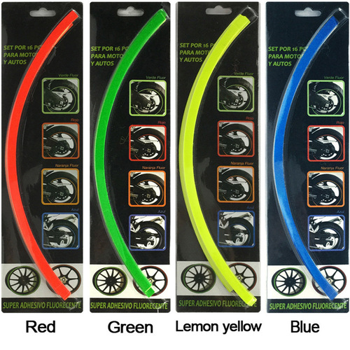 Motorcycle Tire Adhesive Car Steel Rim Wheel Decal Reflective Rim Decor 17 18 19-inch Universal Model