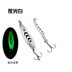 S型亮片6.5克路亞餌五色彩色亮片淡水路亞亮片餌白條漁具垂釣用品