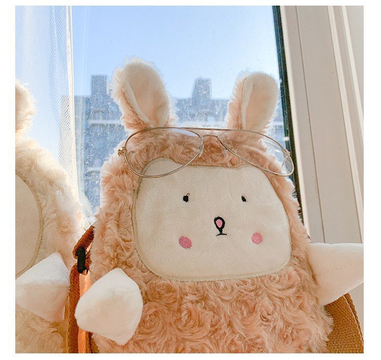 Teddy Soft Cute Little Sheep Shoulder Bag Cute Cartoon Girl Mobile Phone Bag display picture 22