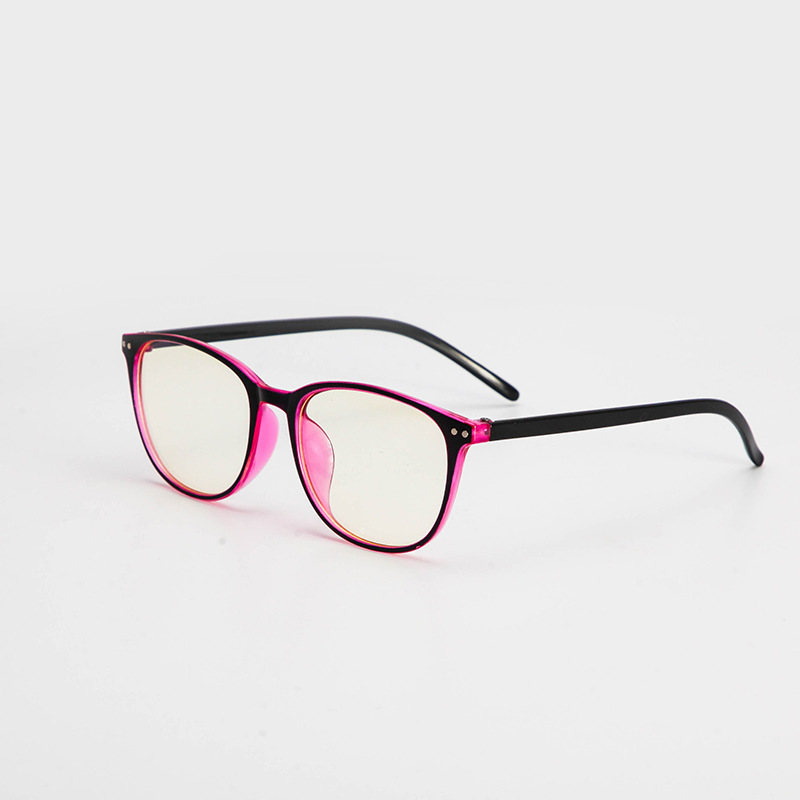 Gafas de mujer gafas lisas s6008 marco redondo de los hombres Sin Grado Película Azul teléfono móvil computadora gafas de protección ocular