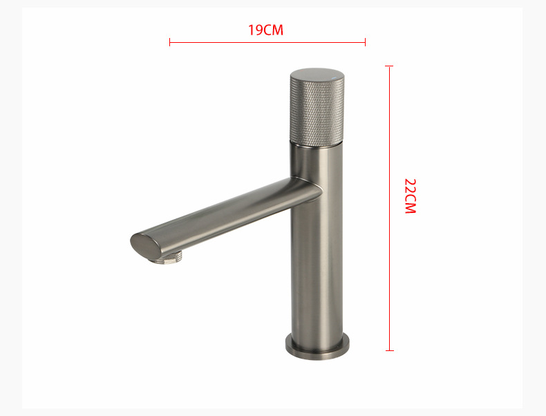 Cross-border e-commerce exclusive supply of gun gray bathroom washbasins, washbasins, copper hot and cold water faucets Application Scenario