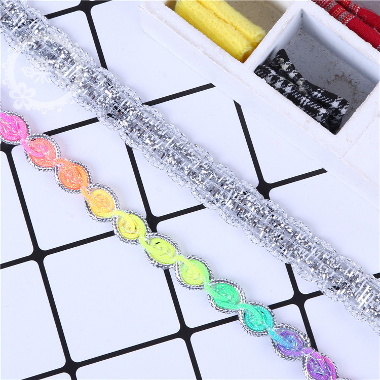 现货民族刺绣亮片花边珠片电脑绣花条码织带花边箱包服装辅料花边