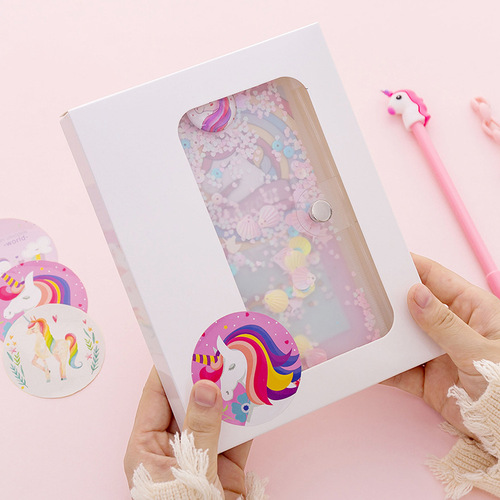 ins girl heart ledger set unicorn loose-leaf ledger note internet celebrity diary notebook gift