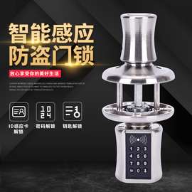 三种开锁方式密码/ID感应卡/机械钥匙    多用门锁 家居智能锁