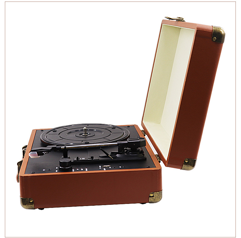 Black Rubber Record Player Record Player Record Player Suitcase Machine Black Rubber Record Player Gift E-commerce Preferred Manufacturers