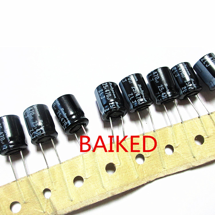 铝电解电容器 红宝石 25ZLJ470M10X12.5470UF 20% 25V ZLJ 原装