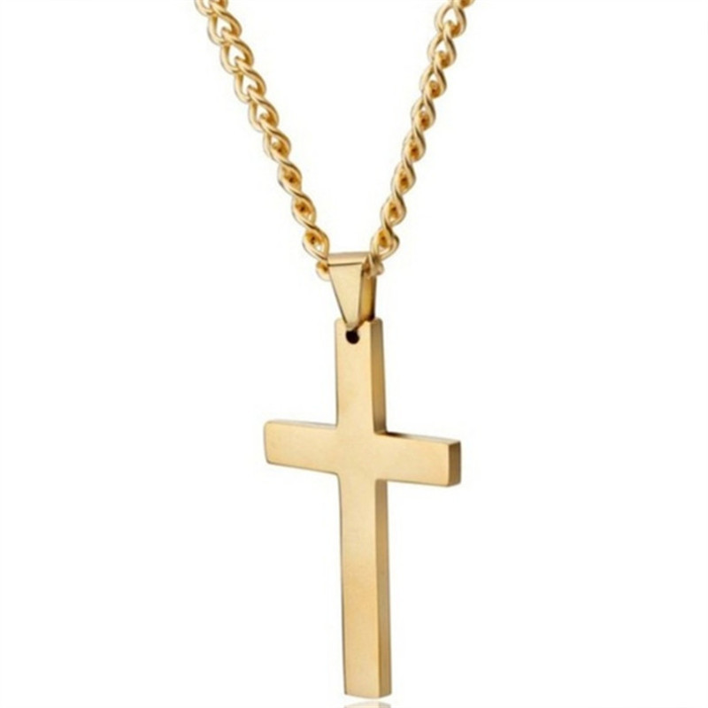 Metal Material 1 Piece Punk Cross Metal Unisex Sweater Chain