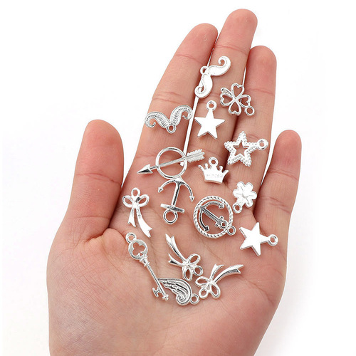 20 pcs/pack Japanese and Korean mixed alloy pendants, bracelets, earrings, necklaces, DIY jewelry accessories