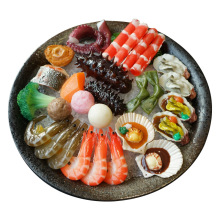 火锅毛玉米粒仿真香菇海带黄豆藕片材料配菜鱿鱼豆腐竹pvc假模型