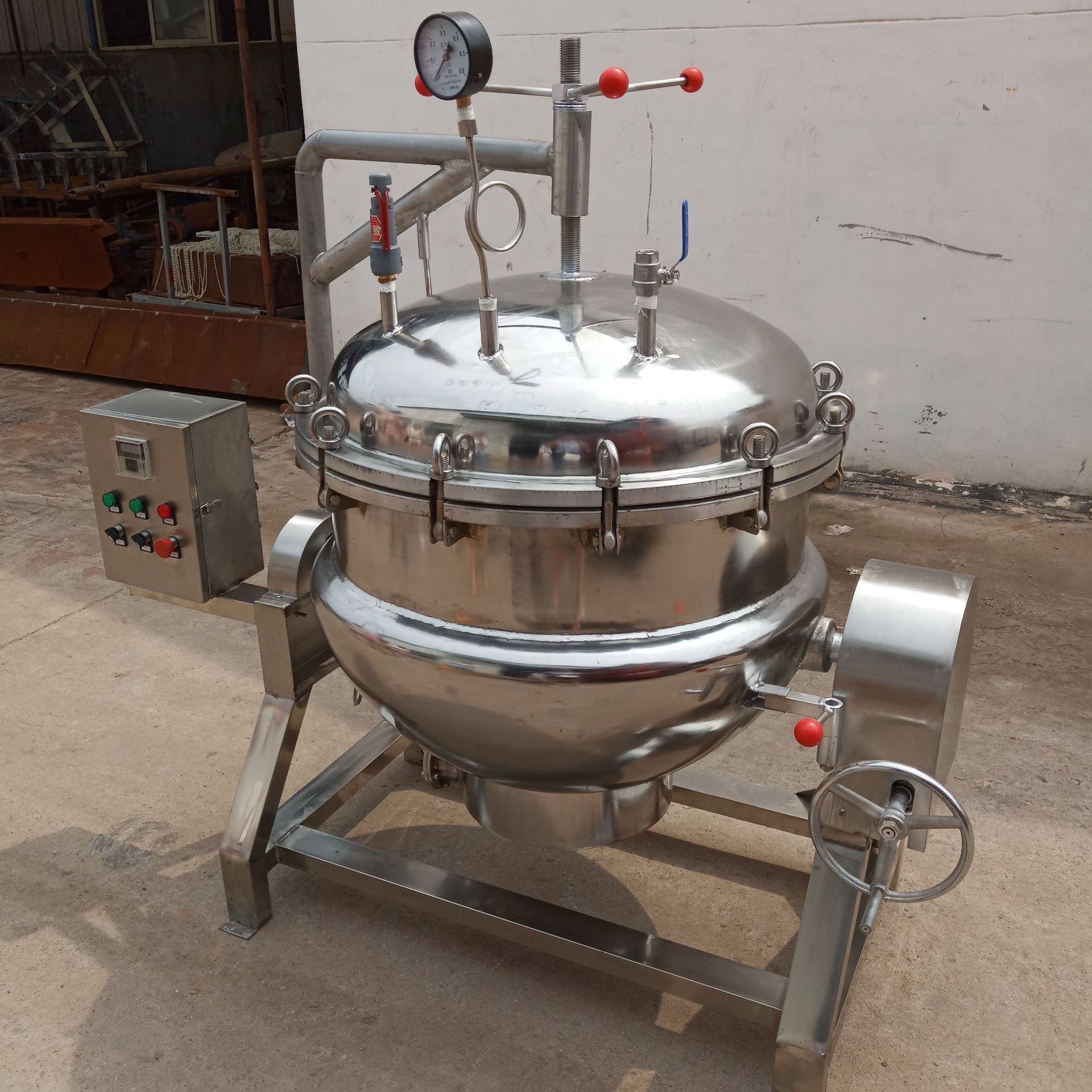 工业压力煮锅 电磁加热高压蒸煮设备 煮肉煮豆子煮骨汤