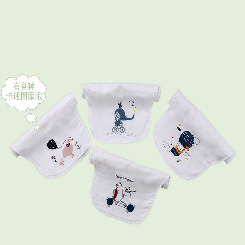 婴儿童纯棉四层纱布吸隔汗巾 宝宝垫背围嘴口水吸汗巾|ru