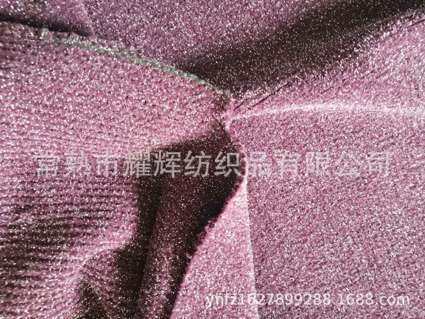 经编全涤弹力布料 金葱雪尔绒 银葱雪尔绒 单面粗针银丝雪尼尔