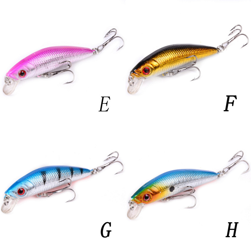 10 Colors Sinking Minnow Lures Deep Diving Minnow Lures Fresh Water Bass Swimbait Tackle Gear