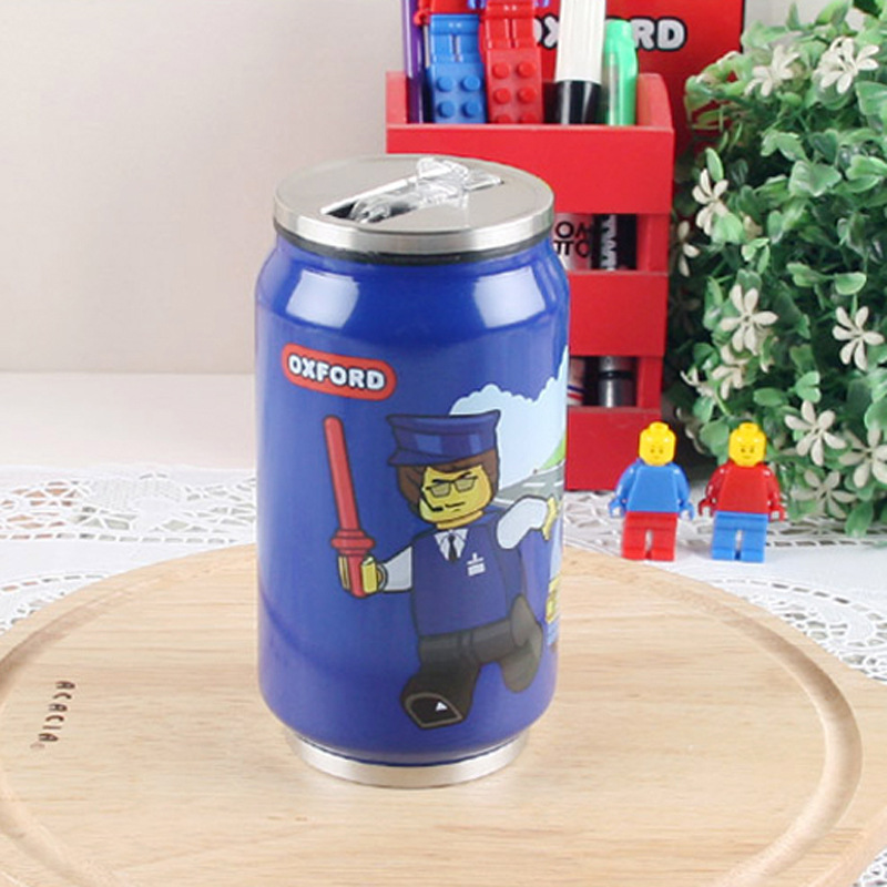 韩国采购 oxford 儿童双层可乐保温保凉吸管杯