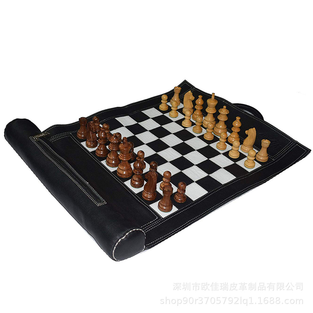 定制卷式多功能双陆棋盘   便携式游戏双陆棋盘卷包 可订制logo